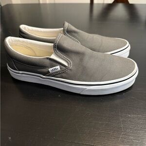Vans Charcoal Slip-On Shoes men’s size 8 1/2, women’s size 10
